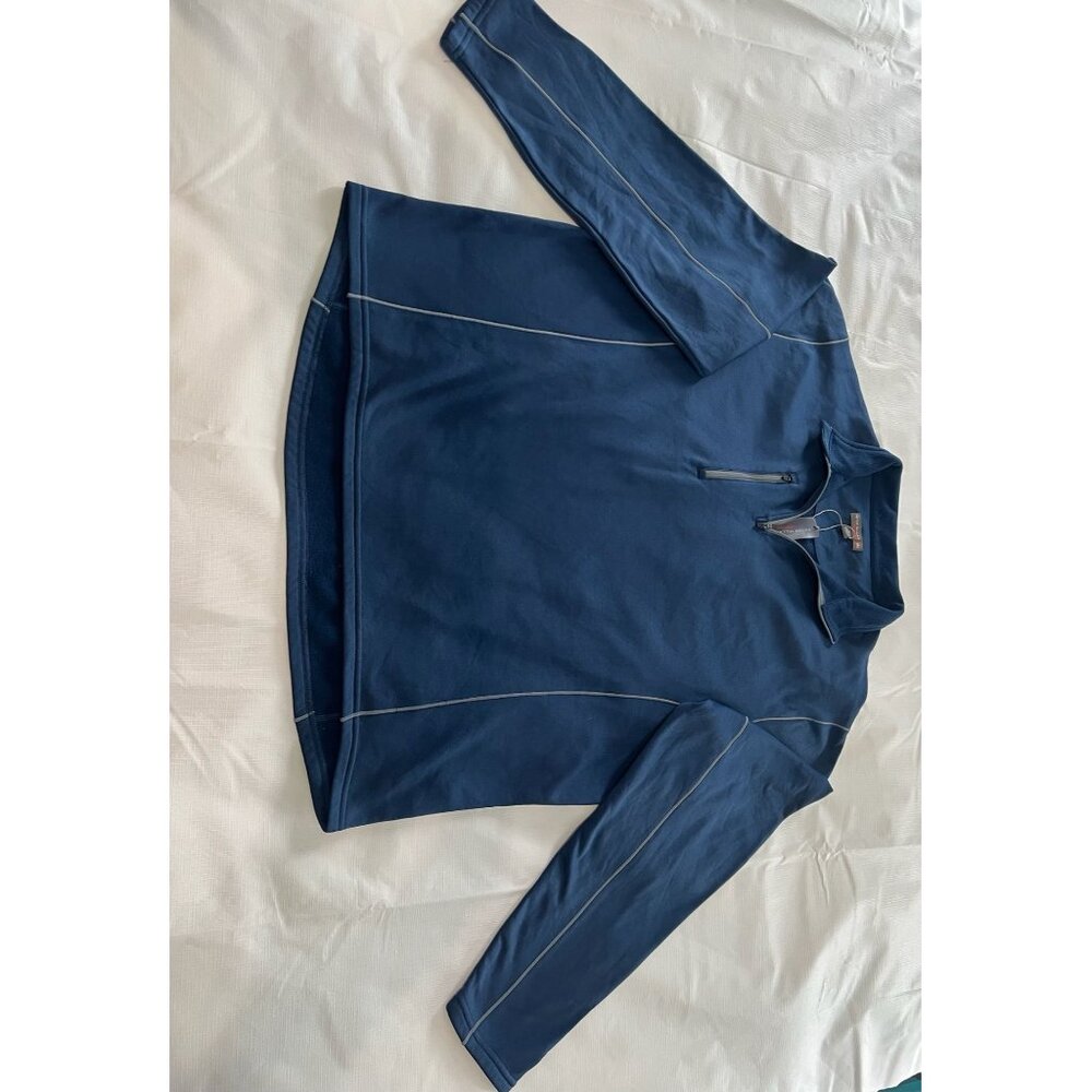 Mens 1/2 Zip Navy Blue Long Sleeve Golf Sweatshirt Pullover